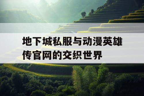 地下城私服与动漫英雄传官网的交织世界