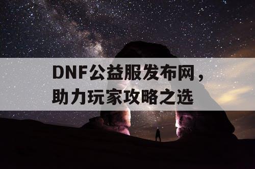 DNF公益服发布网，助力玩家攻略之选