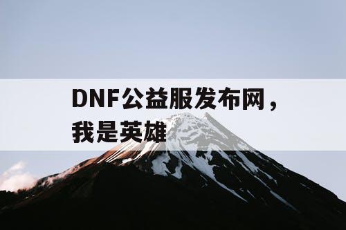 DNF公益服发布网，我是英雄